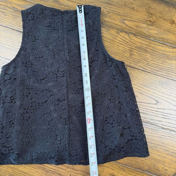 Maeve Black Lace Rhinestone Bow Top - Picture 8 of 8